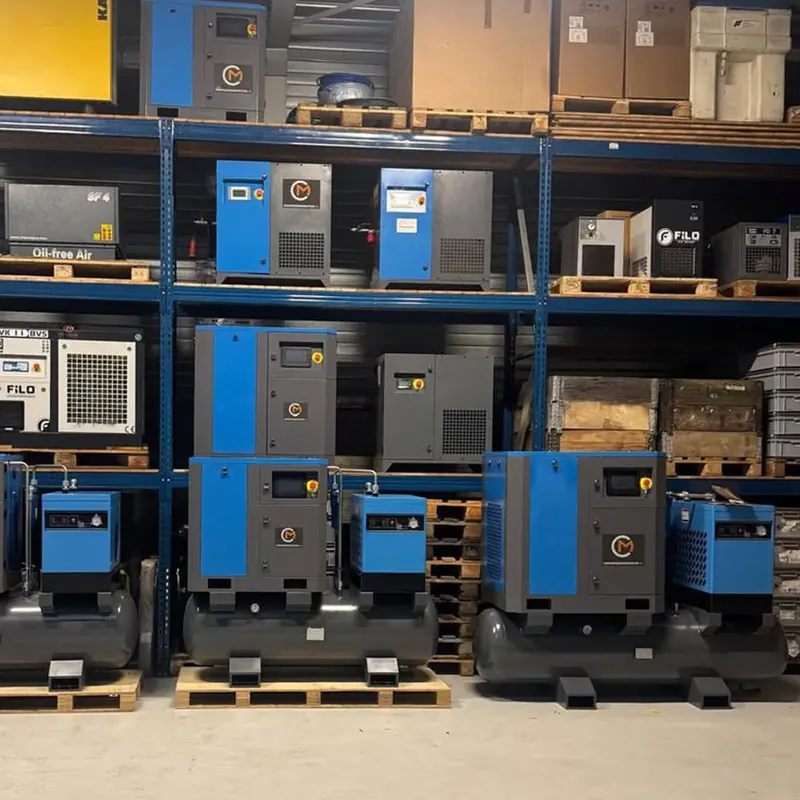 Mobiele compressoren in de showroom